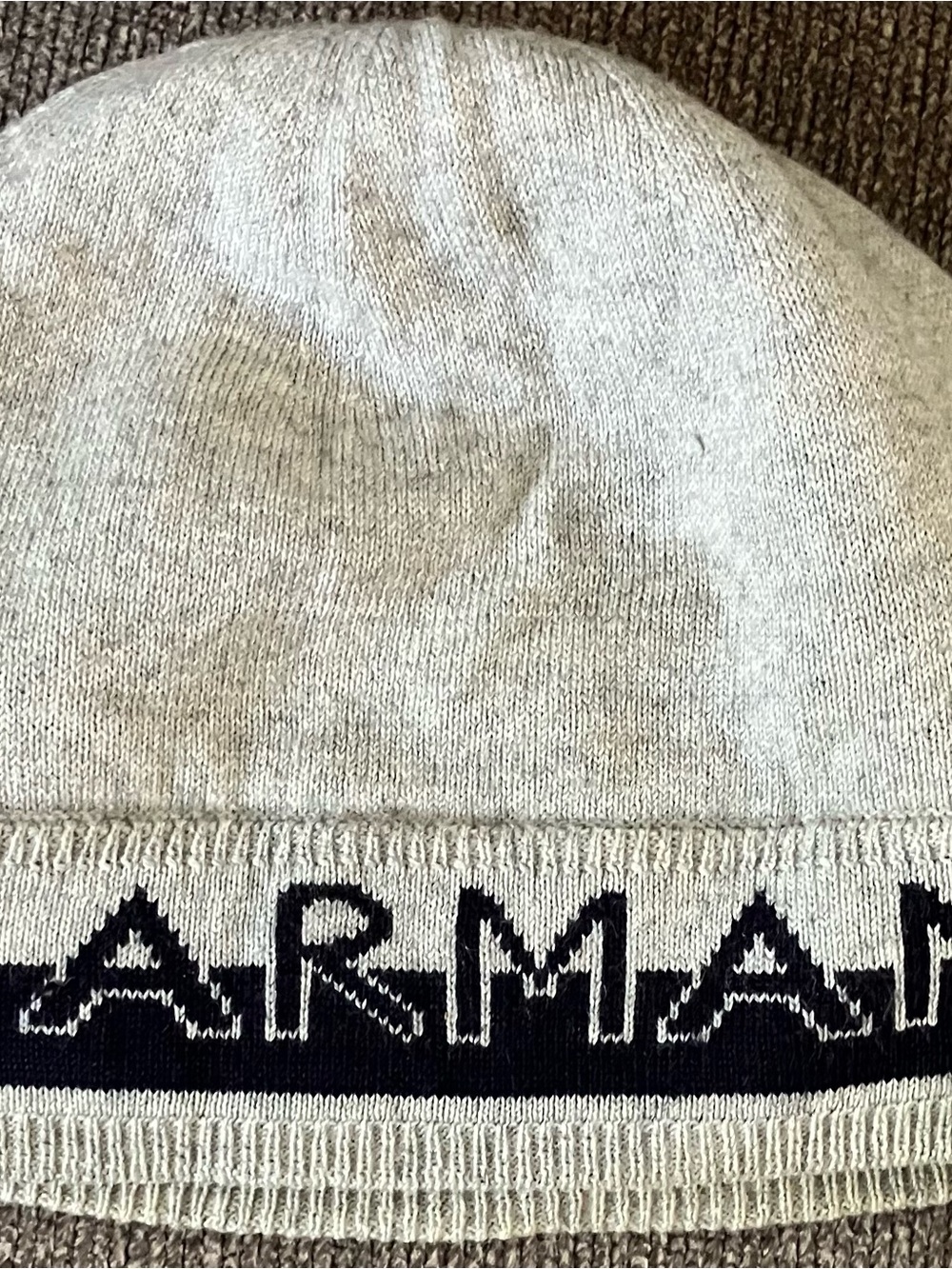 Giorgio Armani Light Gray Beanie with Black Logo Band !Accepting Offers!